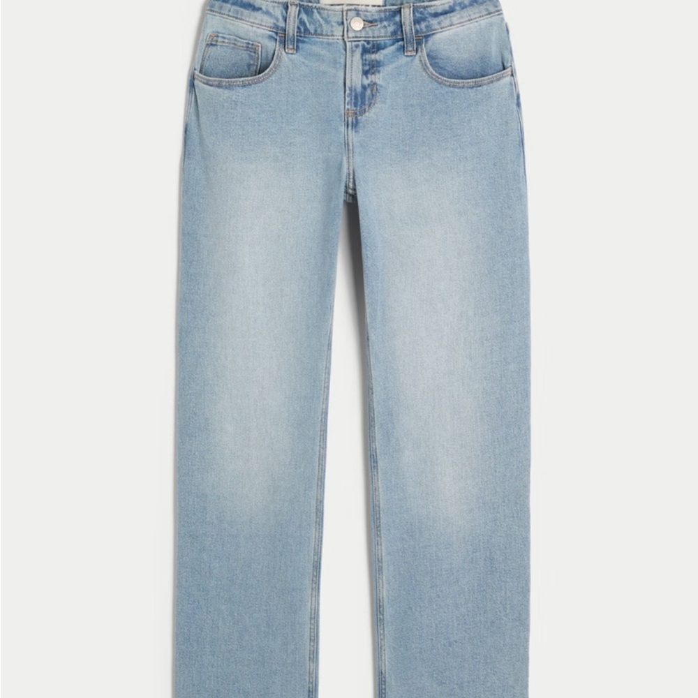 Hollister Low-Rise Relaxed Straight Jeans